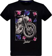 DEELUXE Biker-T-shirt met bloemenprint REFINED Black