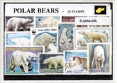 Ijsberen – Luxe postzegel pakket (A6 formaat) : collectie van 25 verschillende postzegels van ijsberen – kan als ansichtkaart in een A6 envelop - authentiek cadeau - kado tip - ges