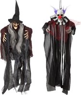 Halloween - Horror decoratie pakket hangende griezelige poppen - Halloween thema versiering