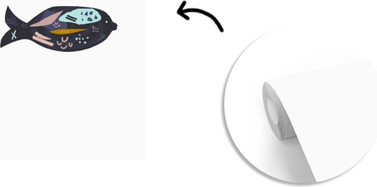 Papier peint - Papiers Papier peint photo Poissons - Pastel - Zwart - Largeur 170 cm x Hauteur 260 cm