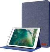 Case2go - Tablet hoes geschikt voor iPad 2021 - 10.2 Inch - Book Case met Soft TPU houder - Blauw