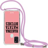 Casetastic Samsung Galaxy A21s (2020) Hoesje met koord - Lanyard Case - Hakuna Matata Bitches Print