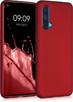 kwmobile telefoonhoesje voor OnePlus Nord CE 5G - Hoesje voor smartphone - Back cover in metallic donkerrood