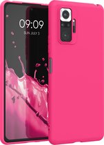 kwmobile hoesje voor Xiaomi Redmi Note 10 Pro - backcover voor smartphone - neon roze