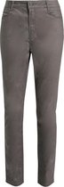 Cassis - Female - Slim broek van gecoat katoen  - Kaki