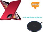 Ultra Thin Case Geschikt Voor Apple Iphone 11 Pro Max - Rood Met Draadloze Oplader