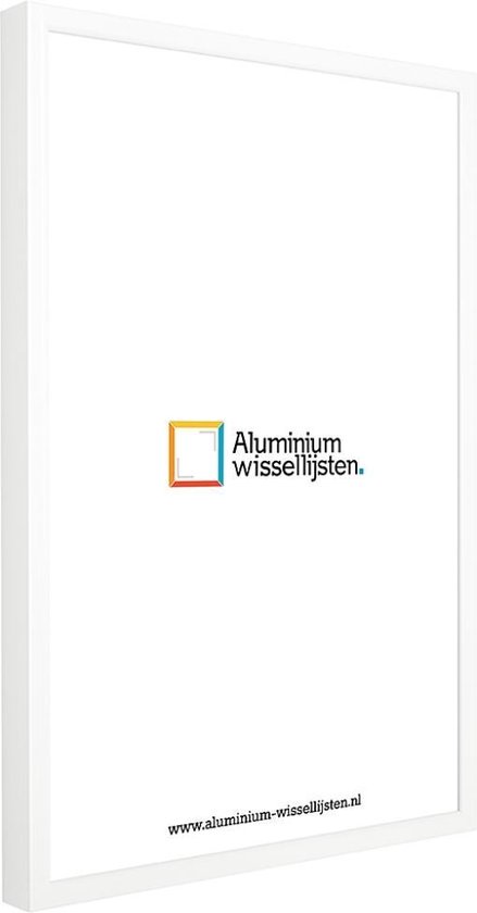 Aluminium Wissellijst 50 x 50 Wit - Ontspiegeld Glas - Professional
