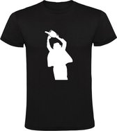 Leatherface t-shirt Heren | horror | film | kettingzaag | Zwart