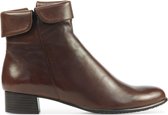 Everybody Vrouwen Leren  Enkellaarsjes / Laarzen / Damesschoenen 49146 - Bruin - Maat 39.5