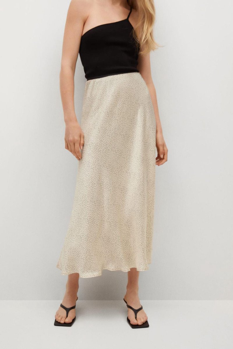 Satijnen rok beige sale