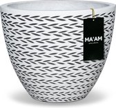 MA'AM Eve - Bloempot - Rond - Wit - D24x20 - Vorstbestendig - Duurzaam - Lichtgewicht - Prachtig design