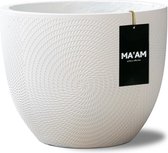 MA'AM Jade - Ronde Bloempot - D30x25 - Wit - scandinavisch/industriele/ibiza/modern - buiten/binnen