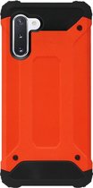 WLONS Rubber Kunststof Bumper Case Hoesje Geschikt Voor Samsung Galaxy Note 10 Plus - Oranje