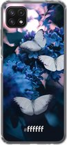 6F hoesje - geschikt voor Samsung Galaxy A22 5G -  Transparant TPU Case - Blooming Butterflies #ffffff