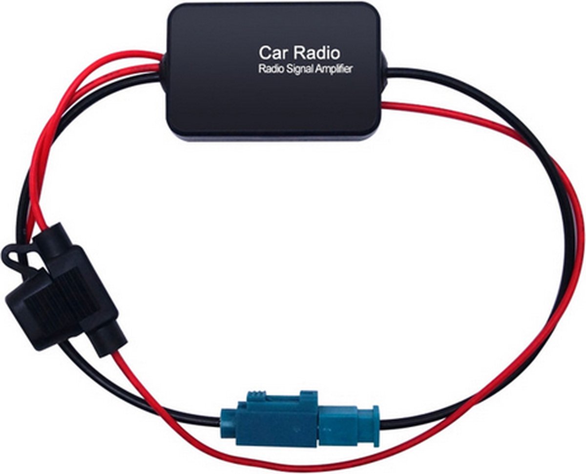 FAKRA radio signaal versterker met eigen 12V voeding / HaverCo