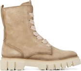 Softwaves Veterboots Dames / Laarzen / Damesschoenen - Suède        - 8.29.02 - Beige - Maat  39.5