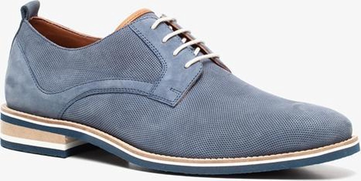 Van Beers leren heren veterschoenen Blauw Maat 48 bol
