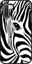 - ADEL Siliconen Back Cover Softcase Hoesje Geschikt voor Samsung Galaxy Note 10 Plus - Zebra Wit