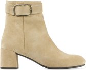 Stefano Lauran Vrouwen Suède       Enkellaarsjes / Laarzen / Damesschoenen S1056 - Beige - Maat 38