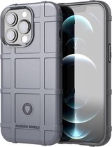 Robuust schild schokbestendig TPU-hoesje met volledige dekking voor iPhone 13 Pro (grijs)