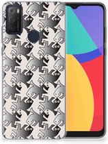 Hoesje maken Alcatel 1S (2021) Telefoonhoesje Salamander Grey