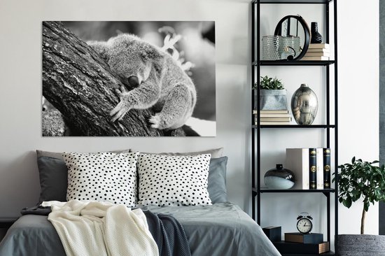 Tableau sur Toile Koala - Arbre - Dormir - Enfants - Garçons - Meiden - 140x90 cm - Décoration murale