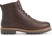 Travelin' Stalon Heren - Leren Veterschoenen - Wol gevoerde boots - Donkerbruin leer - Maat 41