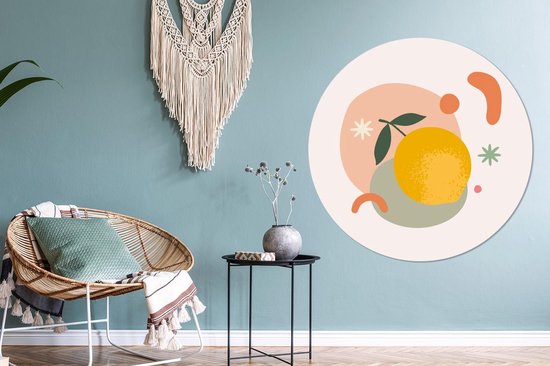 WallCircle - Tableau - Citroen Été - Multicolore - 140 x 140 Cm