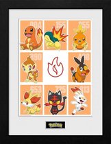 Poster - Pokemon First Partners Fire - 40 X 30 Cm - Multicolor