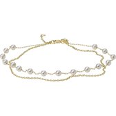 Fossil Damen-Fußkette Edelstahl Glasstein One Size 88235916
