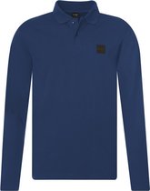 Hugo Boss - Polo LS PSlogo Donkerblauw - XXL - Comfort-fit