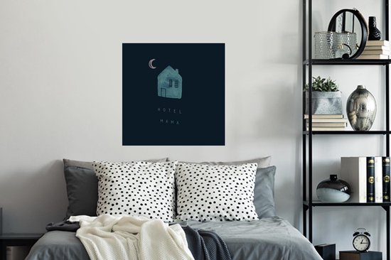 Stickers muraux - Film autocollant - Dictons - Citations - Maman Hotel - Mère - 50x50 cm - Film adhésif - Stickers muraux Chambre d'enfant - Papier peint autocollant - Papier peint autocollant - Film autocollant