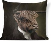 Sierkussens - Kussentjes Woonkamer - 60x60 cm - Schotse hooglander - Kleding - Kunst