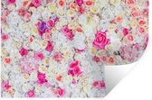 Stickers muraux - Roses - Bloem - Couleurs - 60x40 cm - Feuille adhésive