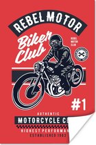 Affiche Moto - Homme - Vêtements - Vintage - 120x180 cm XXL