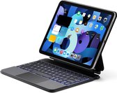 Étui pour iPad Air 10.9 (2020) - Housse pour clavier Bluetooth - avec pavé tactile et rétroéclairage du clavier - Zwart