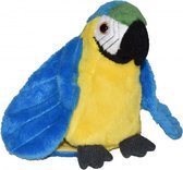 knuffel ara junior 13 cm pluche blauw/geel