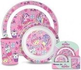eetset Cupcake meisjes melamine roze 3-delig