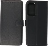 Motorola Moto Edge 20 Pro Hoesje - Book Case Telefoonhoesje - Kaarthouder Portemonnee Hoesje - Wallet Case - Zwart