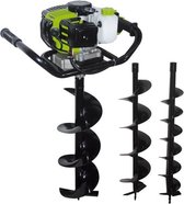 Zipper Benzine Grondboor ZI-ELB70 | 70 cm | 1,65 KW | 3000 1/min| inclusief 3 Boren (100/150/200 mm)
