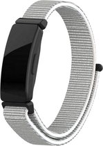 Nylon Smartwatch bandje - Geschikt voor  Fitbit Inspire nylon bandje - zeeschelp - Strap-it Horlogeband / Polsband / Armband