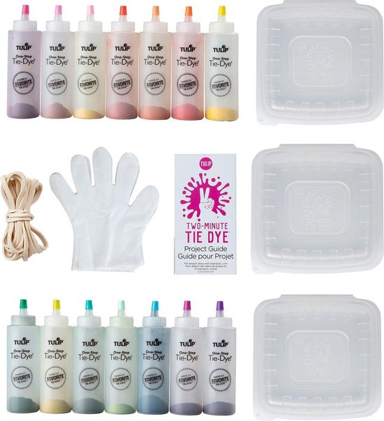 Tulip one-step tie dye • Two-minute tie dye super big 12-colors kit