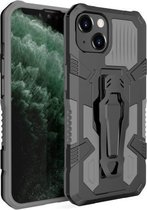 Machine Armor Warrior Schokbestendige pc + TPU-beschermhoes voor iPhone 13 (grijs)
