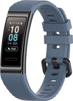 Horlogebandje Geschikt voor Huawei Band 3 & 3 Pro & 4 Pro  - Slate - Siliconen - Horlogebandje - Polsbandje - Bandjes.nu - Polsband