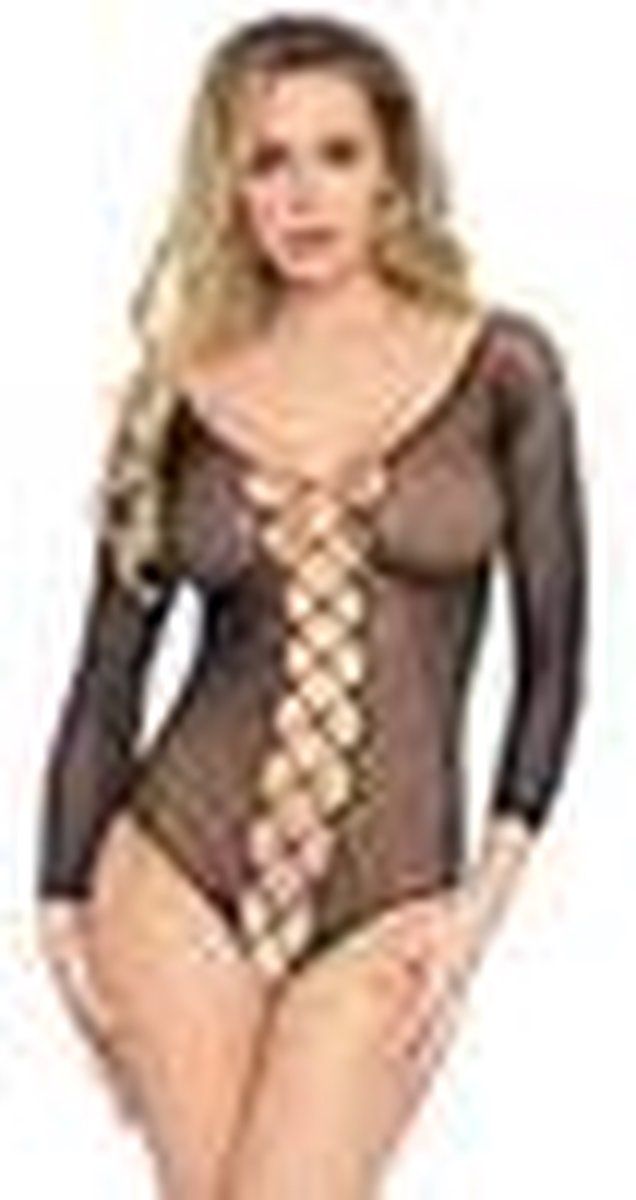 Goedkoopste Fishnet crotchless teddy