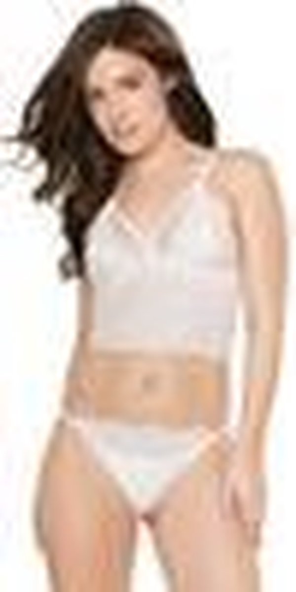 Goedkoopste Coquette (All) Bralette en Kruisloos Slipje - One Size white O/S