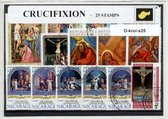 Kruisiging – Luxe postzegel pakket (A6 formaat) : collectie van 25 verschillende postzegels van kruisiging – kan als ansichtkaart in een A6 envelop - authentiek cadeau - kado - geschenk - kaart - christus - bijbel - jezus - christendom - religie