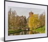 Fotolijst incl. Poster - Water - Boom - Nijmegen - 40x30 cm - Posterlijst