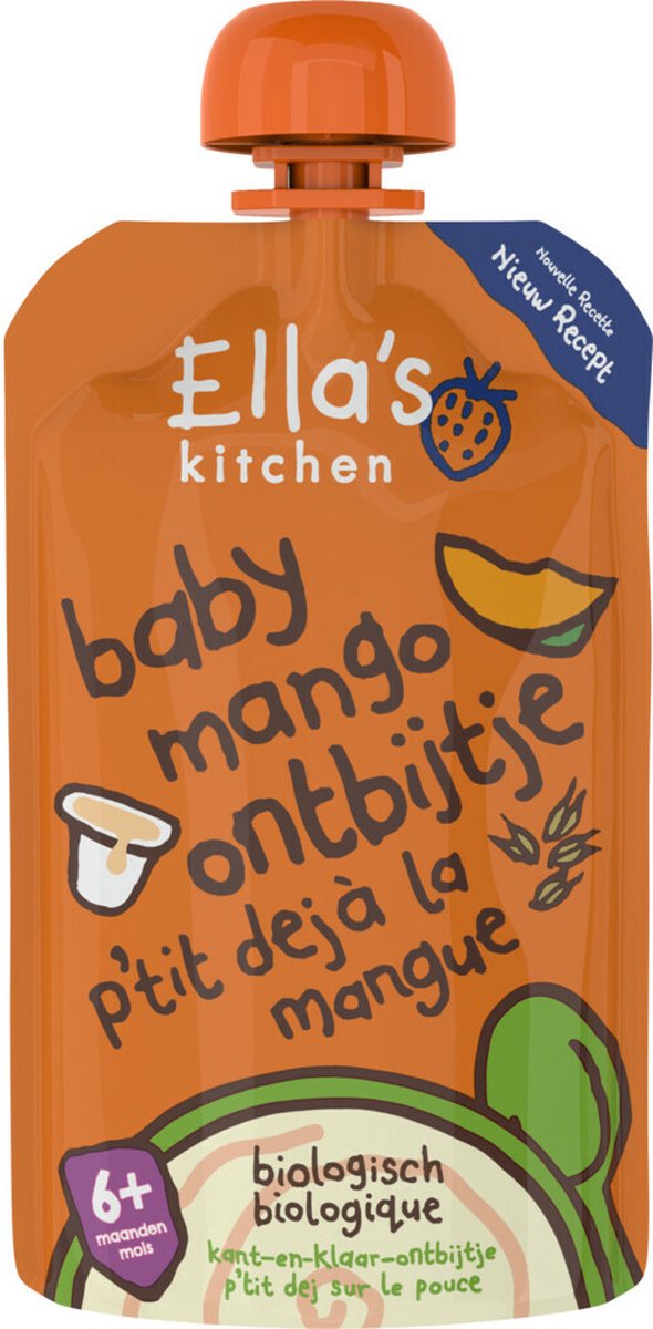 Ella's kitchen Baby Ontbijtje 6+ m Mango 100 gr - 6x 100 gr - Voordeelverpakking van Ella's Kitchen — afbeelding 3