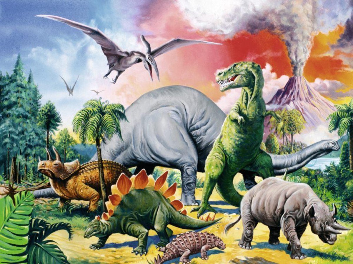 Ravensburger puzzel Tussen de dinosauriÃ«rs - Legpuzzel - 100 stukjes — afbeelding 2